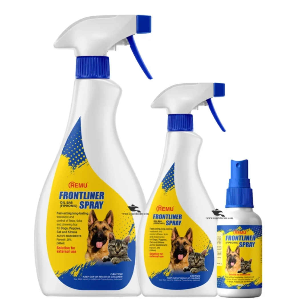 Remu Frontliner - Tick and Flea Spray - 3 Sizes