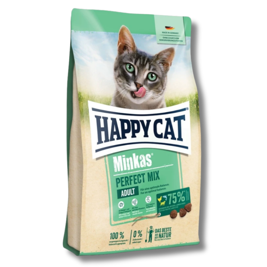 Happy Cat Adult Minkas Perfect Mix - Poultry, Lamb and Fish - 1.5kg
