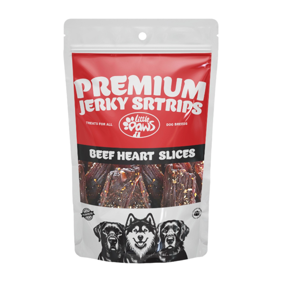 Little Paws Jerky - Beef Heart Slices Dog Treats - 70g