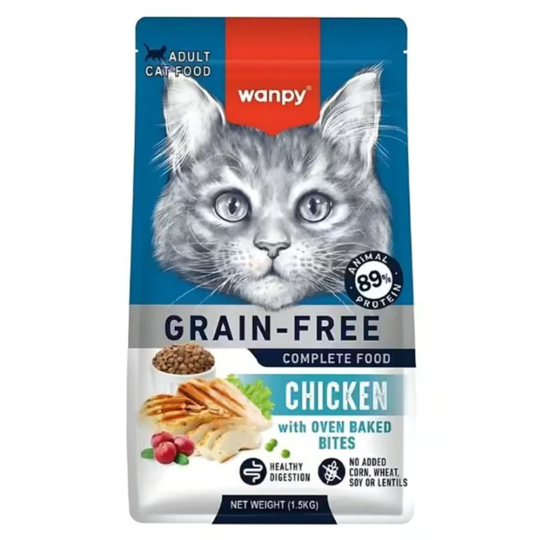 Wanpy Grain Free Chicken Dry Food for Adults - 1.5kg